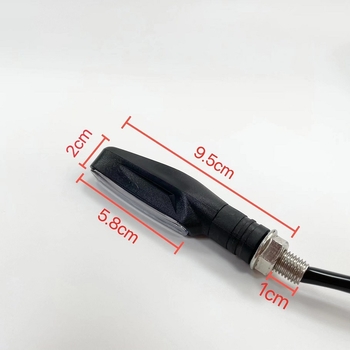 Motocyklové LED smerové svetlá s jednou líniou a efektom prúdu vody, 12-24V, DAS-023, kovové puzdro, životnosť 50 000 h