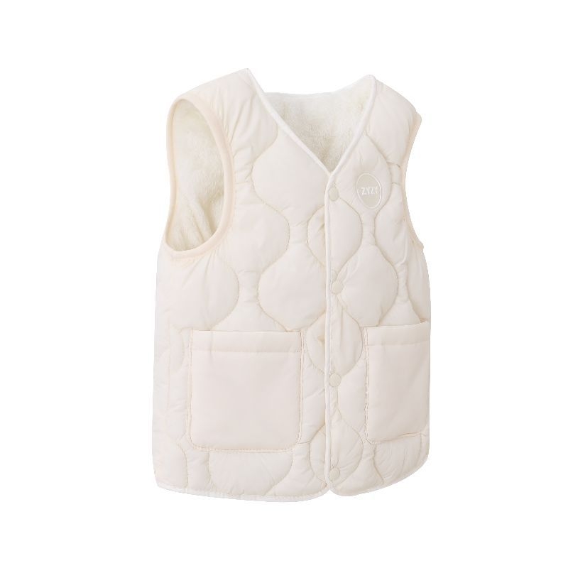 Παιδικό γιλέκο με φλις επένδυση από γούνα κουνελιού, διπλής όψεως χρήση, για νεογνά 0–1 ετών, Άνοιξη 2024