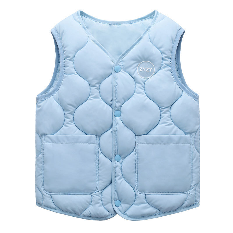 Παιδικό γιλέκο με φλις επένδυση από γούνα κουνελιού, διπλής όψεως χρήση, για νεογνά 0–1 ετών, Άνοιξη 2024