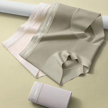 Женски памучни бикини с висока талия, антибактериално вътрешно подплъване, памук, плетена тъкан