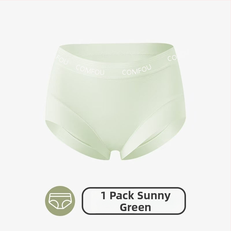 Женски памучни бикини с висока талия, антибактериално вътрешно подплъване, памук, плетена тъкан