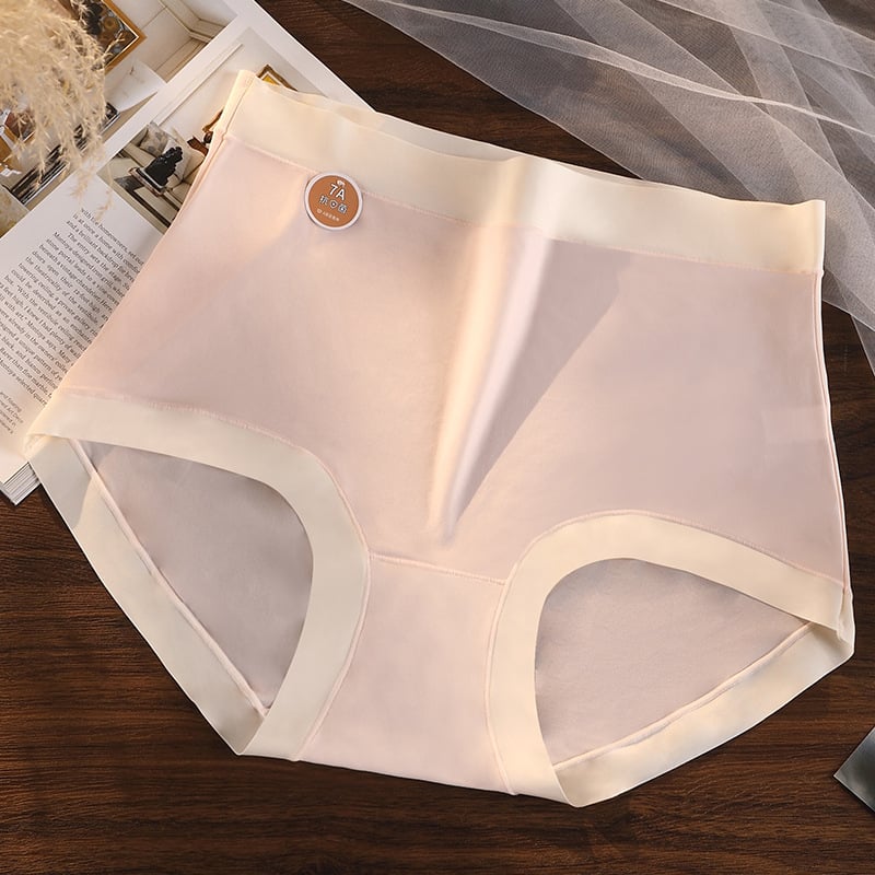 Дамски бикини с висока талия, плетена високоеластична тъкан, 100% памучна чатална подплата, дишащи, бързосъхнещи, невидими
