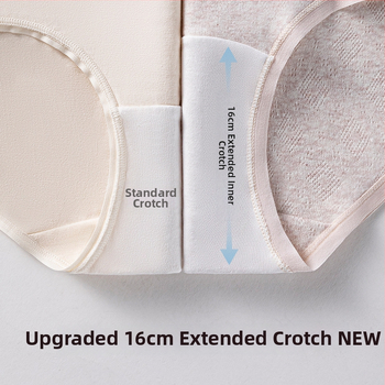 Дамски безшевни бикини с висока талия; антибактериални 7A; чатала 100% памук; основна материя полиестер