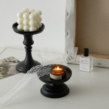 Svečnjak - američki retro foto rekvizit za stol, dekoracija stola s aromatičnom svijećom, prikaz rimske kolone