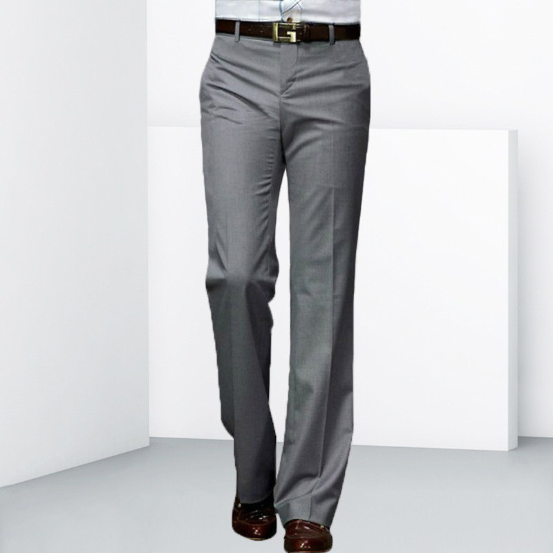 YUEMOYI ανδρικά παντελόνια Micro-Flare, ελαφρύ επιχειρηματικό στυλ, χωρίς σιδέρωμα, 3D σχεδίαση, μείγμα πολυεστέρα (79% πολυεστέρα), μεσαία-υψηλή μέση