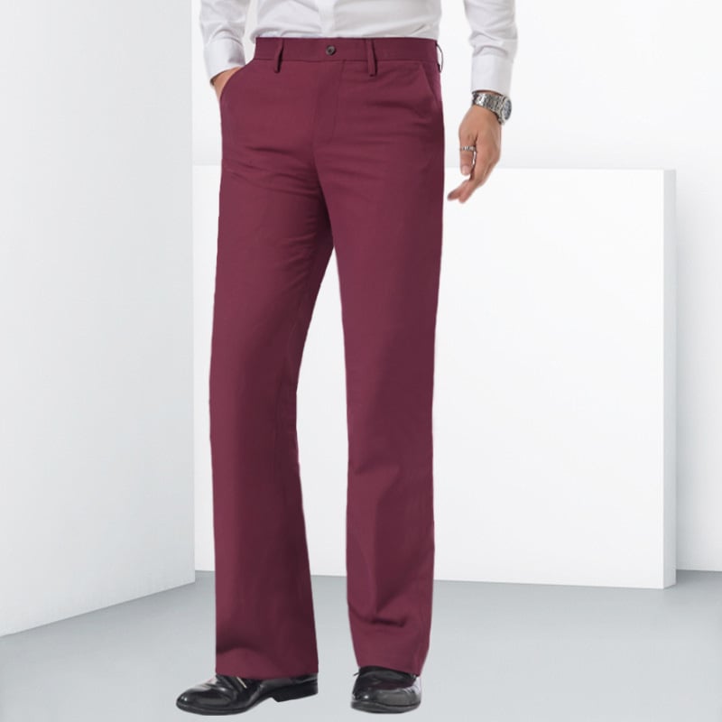 YUEMOYI ανδρικά παντελόνια Micro-Flare, ελαφρύ επιχειρηματικό στυλ, χωρίς σιδέρωμα, 3D σχεδίαση, μείγμα πολυεστέρα (79% πολυεστέρα), μεσαία-υψηλή μέση