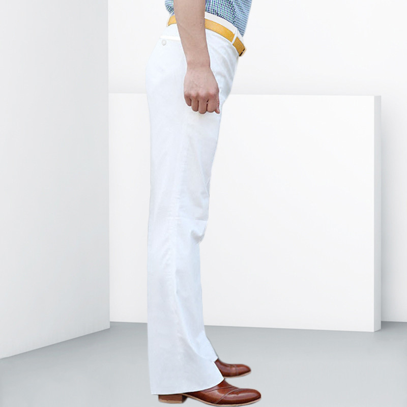 YUEMOYI ανδρικά παντελόνια Micro-Flare, ελαφρύ επιχειρηματικό στυλ, χωρίς σιδέρωμα, 3D σχεδίαση, μείγμα πολυεστέρα (79% πολυεστέρα), μεσαία-υψηλή μέση