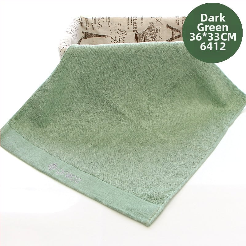 Παιδική τετράγωνη πετσέτα προσώπου από μπαμπού με κεντημένο λογότυπο, 60g, 32 νήματα, slub νήμα