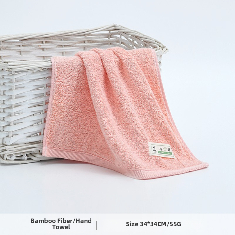 Παιδική τετράγωνη πετσέτα προσώπου από μπαμπού με κεντημένο λογότυπο, 60g, 32 νήματα, slub νήμα