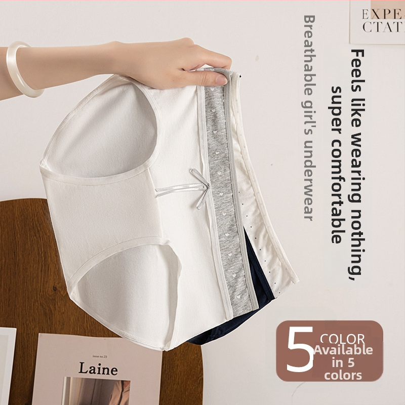 Дамски памучни долнища, средна талия, дишащи, цветово съчетаване, памучна вложка в чатала