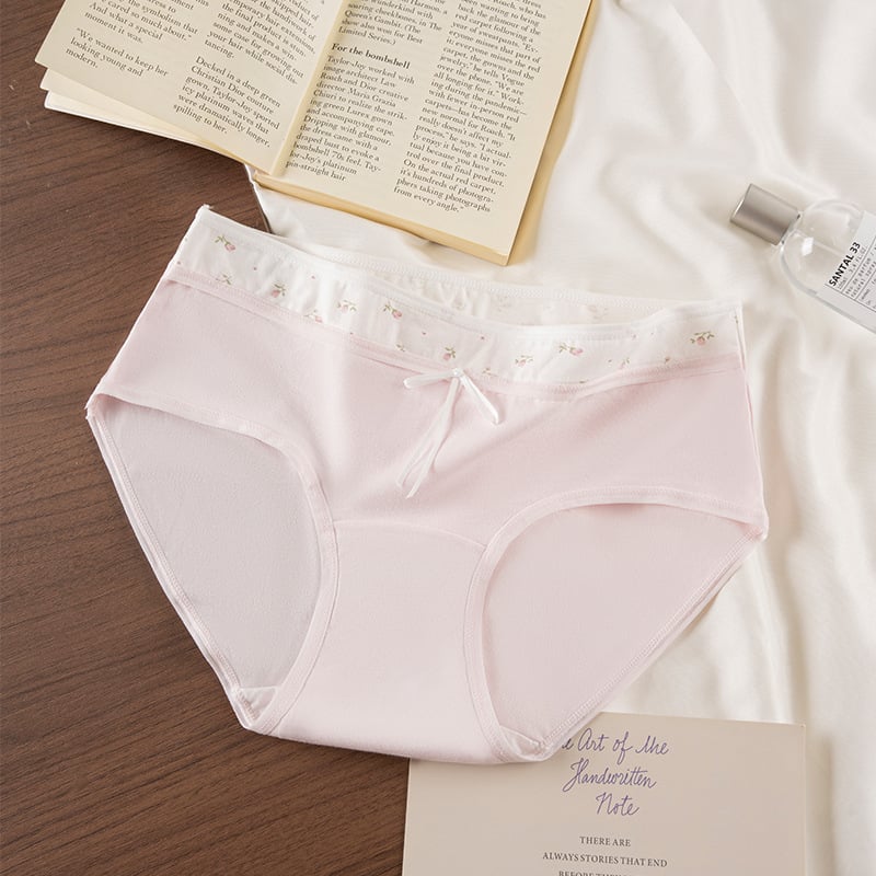 Дамски памучни долнища, средна талия, дишащи, цветово съчетаване, памучна вложка в чатала