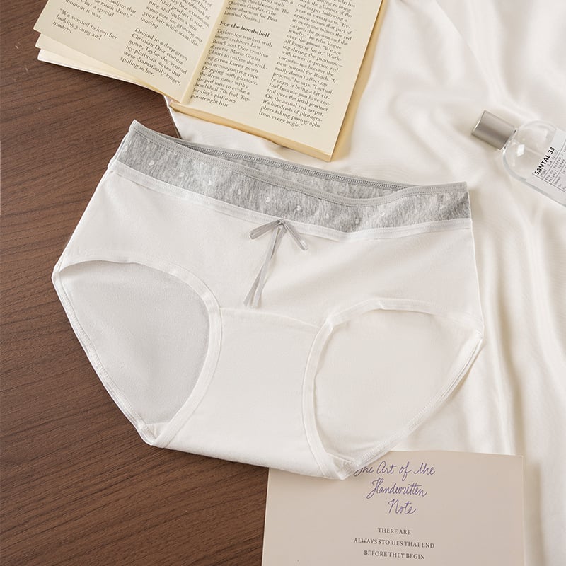 Дамски памучни долнища, средна талия, дишащи, цветово съчетаване, памучна вложка в чатала