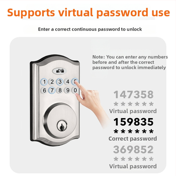 Pametna elektronička brava za interijerne drvene vrata s otiskom prsta, lozinkom i daljinskim otključavanjem (DB203; memorija otisaka: 100; >100000 otključavanja; skeniranje <0,5 s; napajanje DC)