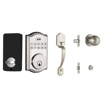 Pametna elektronička brava za interijerne drvene vrata s otiskom prsta, lozinkom i daljinskim otključavanjem (DB203; memorija otisaka: 100; >100000 otključavanja; skeniranje <0,5 s; napajanje DC)