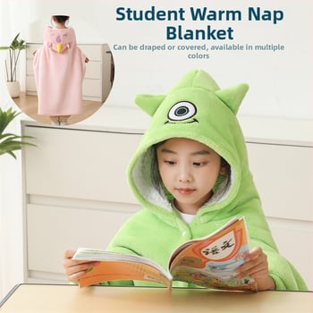 Gyerekek nappali köpeny pléd – téli vastag plüss, poliészter rost, 350 g, őszi-téli szezon, rajzfilm mintázat