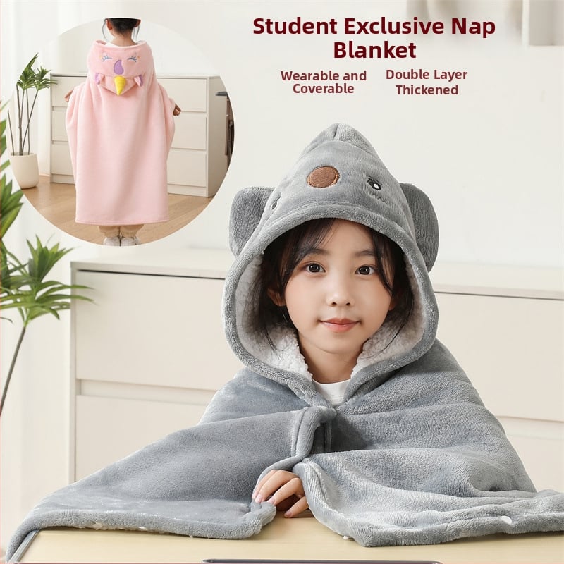 Gyerekek nappali köpeny pléd – téli vastag plüss, poliészter rost, 350 g, őszi-téli szezon, rajzfilm mintázat