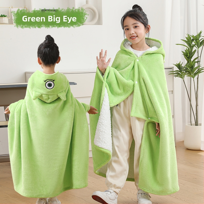 Gyerekek nappali köpeny pléd – téli vastag plüss, poliészter rost, 350 g, őszi-téli szezon, rajzfilm mintázat