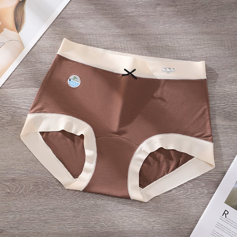 Дамски бикини с средна талия, регенерирано целулозно влакно, памучна чатална подплата, дишащи, антибактериални, бързосъхнещи