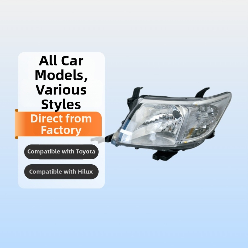 Predné svetlo pre Toyota Hilux – halogénová žiarovka, kryt z plastu/PC/ABS, 60W, životnosť 10000 hodín