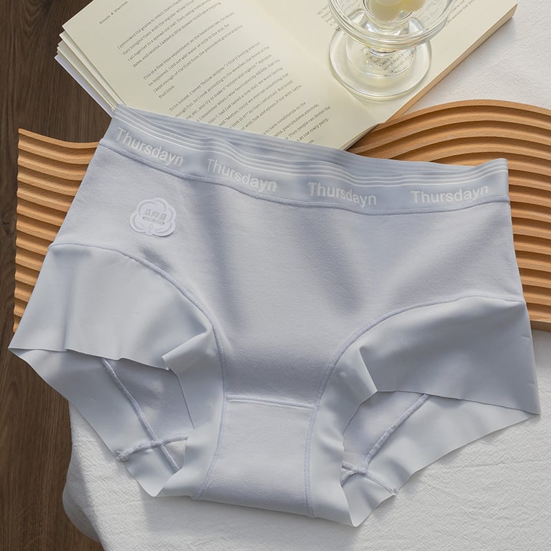 Памучни бикини за момичета, средна талия, дишащи, антибактериални, памучна подплата