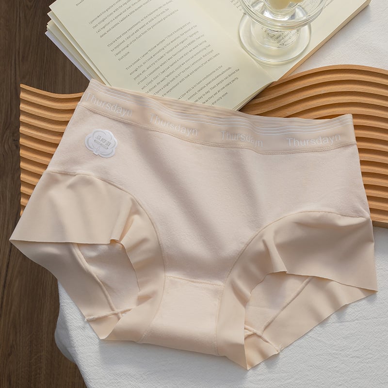 Памучни бикини за момичета, средна талия, дишащи, антибактериални, памучна подплата