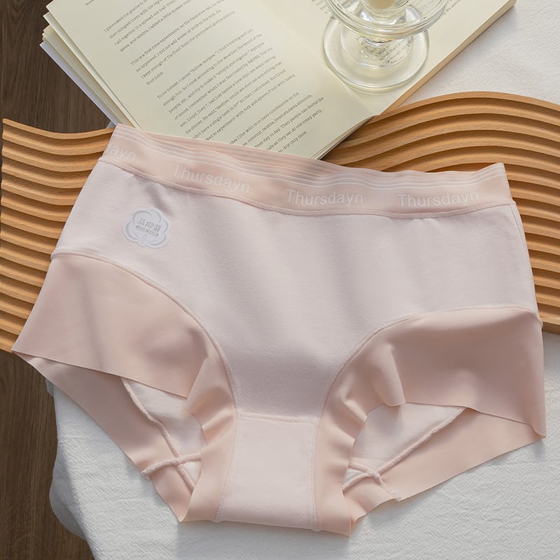 Памучни бикини за момичета, средна талия, дишащи, антибактериални, памучна подплата