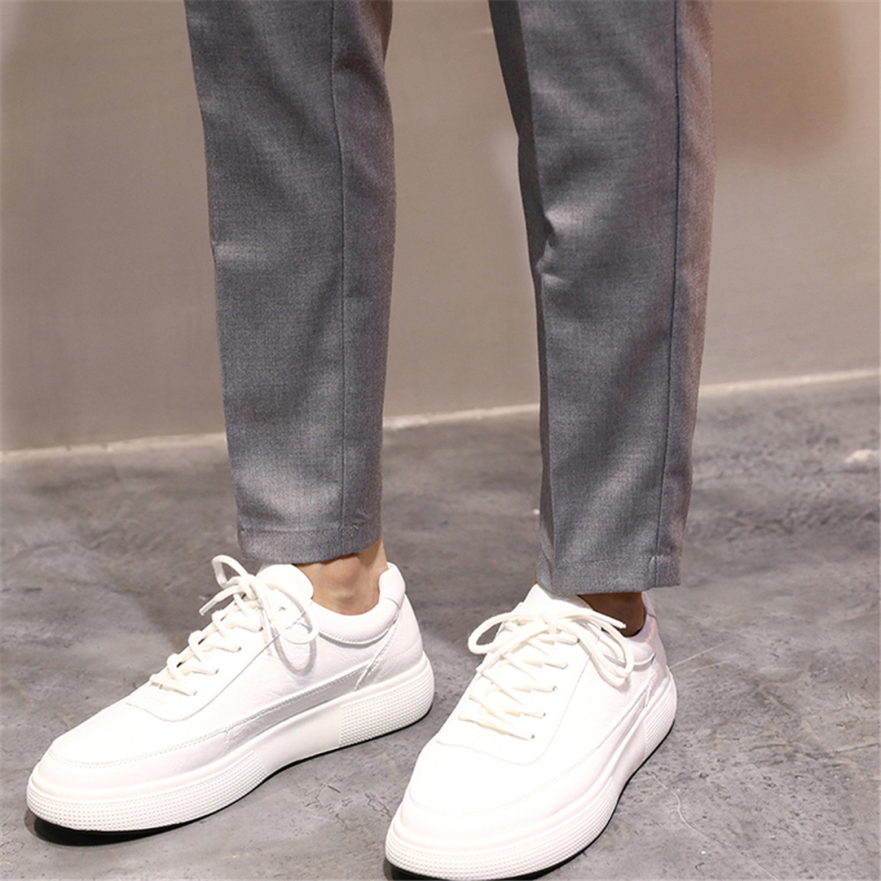 Muške casual hlače u korejskom stilu, slim-fit, skraćena duljina, srednji pojas, poliester-elastan smjesa