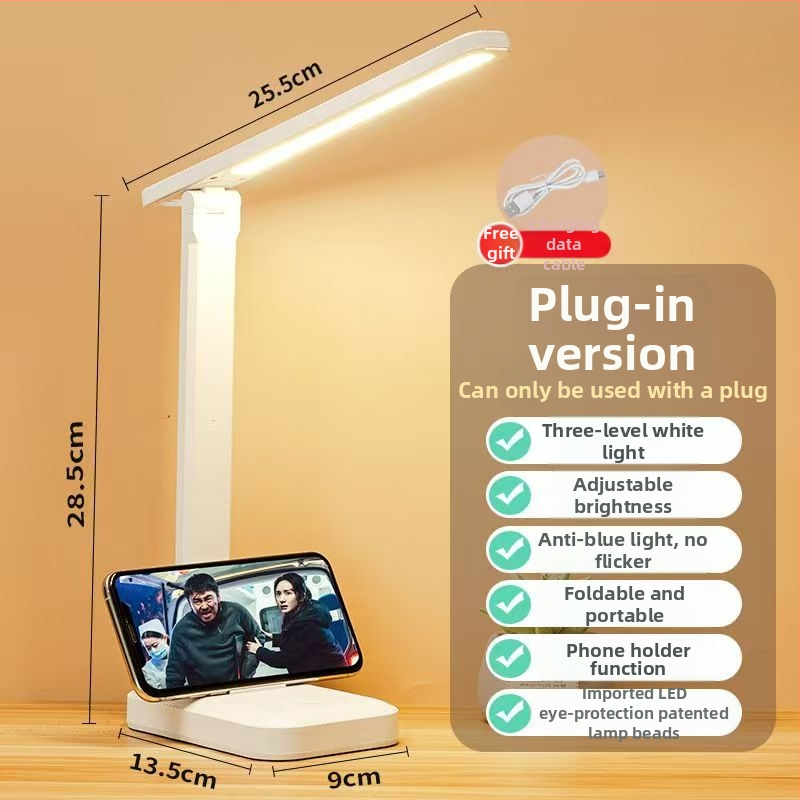 AAA razina lampe za stol s zaštitom vida — sklopiva LED lampica za učenje i punjenje, dodirno upravljanje, 48W, CRI≥90, CE potvrda