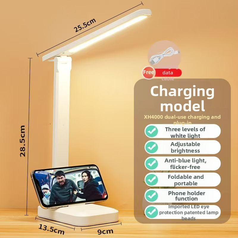 AAA razina lampe za stol s zaštitom vida — sklopiva LED lampica za učenje i punjenje, dodirno upravljanje, 48W, CRI≥90, CE potvrda