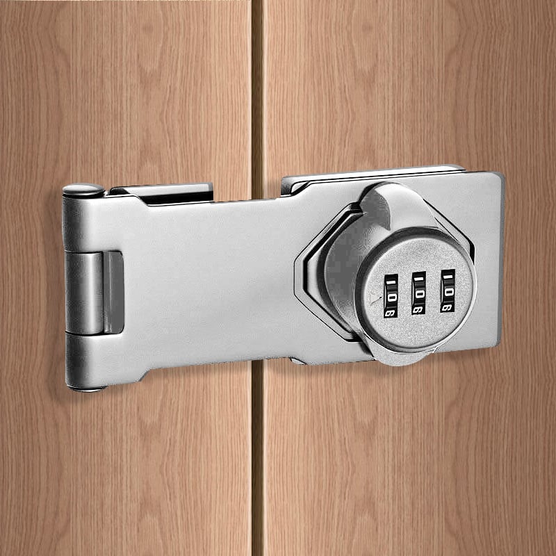 Mechanický zámok s kódom na dvere, zásuvky a skrinky – Buckle combination lock; zinková zliatina; moderný a jednoduchý dizajn