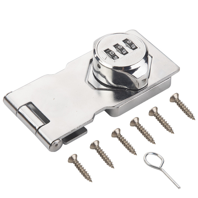 Mechanický zámok s kódom na dvere, zásuvky a skrinky – Buckle combination lock; zinková zliatina; moderný a jednoduchý dizajn