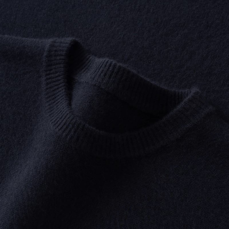 Ανδρικό πουλόβερ από κασμίρι με παχιά πλέξη, στρογγυλή λαιμόκοψη, μακριά μανίκια, 30–35% κασμίρι, μονόχρωμο σχέδιο