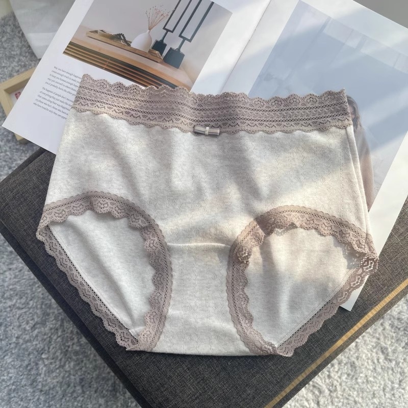 Ženske gaćice od pamuka s visokim strukom, antibakterijske jacquard, bez šavova, glavni materijal 95–100% pamuk, podstava u području prepona 100% pamuk