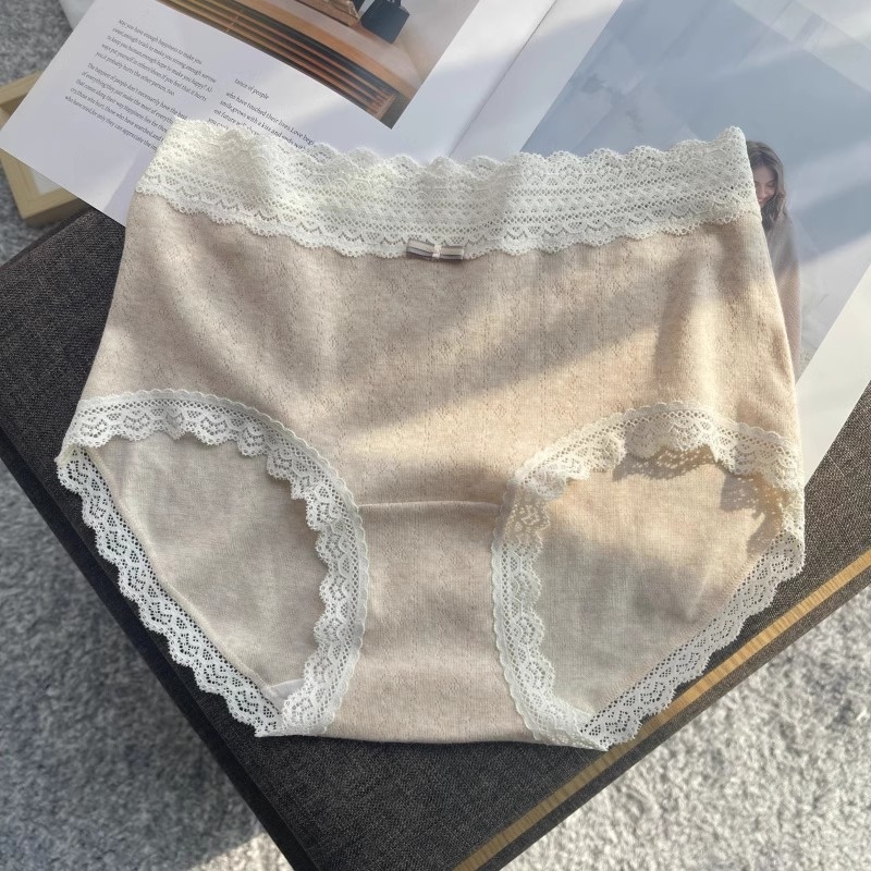 Ženske gaćice od pamuka s visokim strukom, antibakterijske jacquard, bez šavova, glavni materijal 95–100% pamuk, podstava u području prepona 100% pamuk