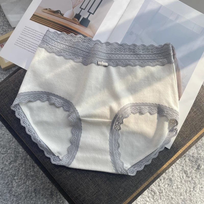 Ženske gaćice od pamuka s visokim strukom, antibakterijske jacquard, bez šavova, glavni materijal 95–100% pamuk, podstava u području prepona 100% pamuk