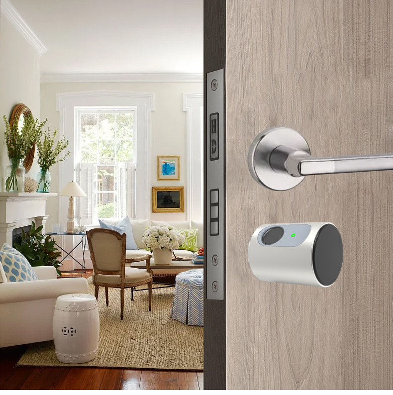 Încuietoare inteligentă pentru casă cu nucleu compact, control de la distanță prin APP Bluetooth, amprentă, card, cheie mecanică — Brand O'TU, baterie CR123A