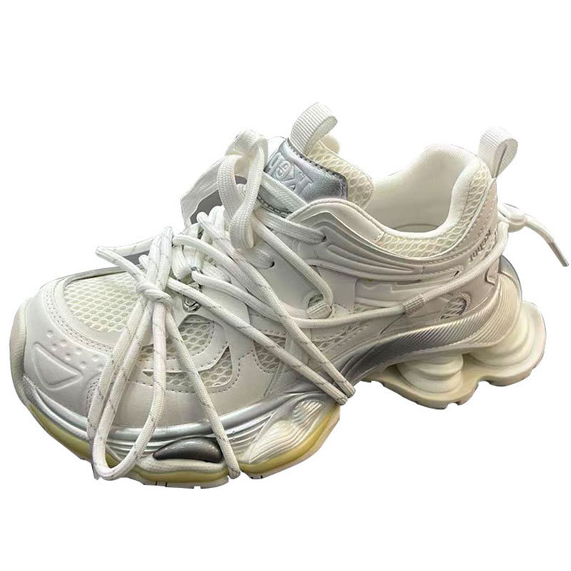 Ženske tenisice s debelim potplatom, stil Dad Shoes, za četiri sezone — okrugli vrh, srednje visina pete 3–5 cm, visoko čelo 3–7 cm, gornji dio od teleće kože + tkanina, uložak EVA