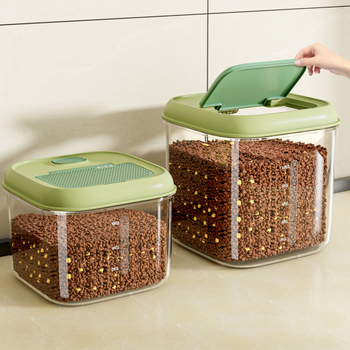 Δοχείο Αποθήκευσης Τροφής Κατοικίδιων, πλαστικό, 3–4 L χωρητικότητα, ανθεκτικό στην υγρασία, αποθήκευση Freeze-Dried σνακ