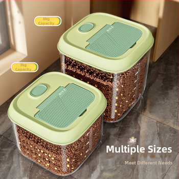 Δοχείο Αποθήκευσης Τροφής Κατοικίδιων, πλαστικό, 3–4 L χωρητικότητα, ανθεκτικό στην υγρασία, αποθήκευση Freeze-Dried σνακ