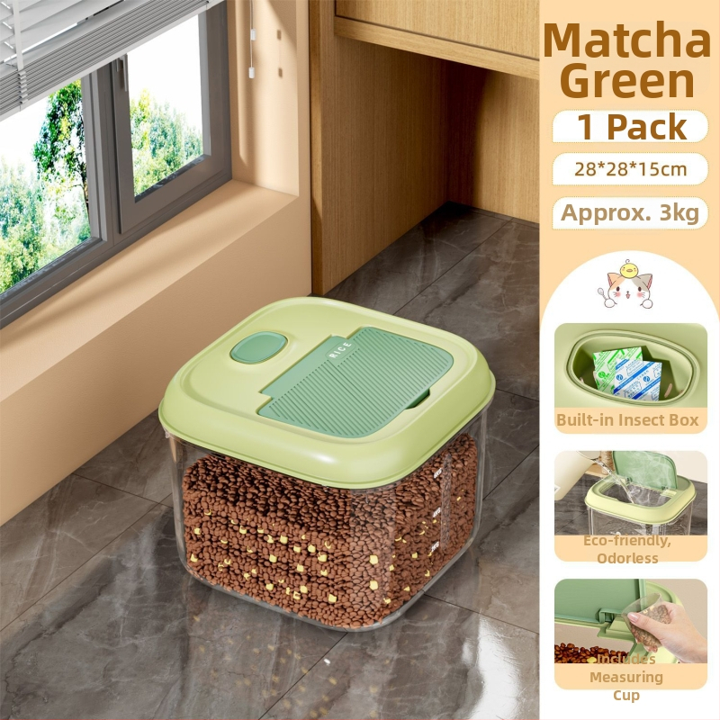 Δοχείο Αποθήκευσης Τροφής Κατοικίδιων, πλαστικό, 3–4 L χωρητικότητα, ανθεκτικό στην υγρασία, αποθήκευση Freeze-Dried σνακ