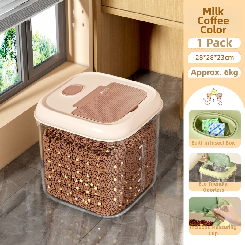 Δοχείο Αποθήκευσης Τροφής Κατοικίδιων, πλαστικό, 3–4 L χωρητικότητα, ανθεκτικό στην υγρασία, αποθήκευση Freeze-Dried σνακ