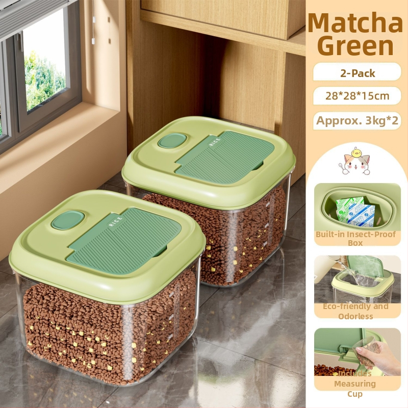 Δοχείο Αποθήκευσης Τροφής Κατοικίδιων, πλαστικό, 3–4 L χωρητικότητα, ανθεκτικό στην υγρασία, αποθήκευση Freeze-Dried σνακ