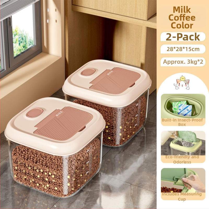 Δοχείο Αποθήκευσης Τροφής Κατοικίδιων, πλαστικό, 3–4 L χωρητικότητα, ανθεκτικό στην υγρασία, αποθήκευση Freeze-Dried σνακ