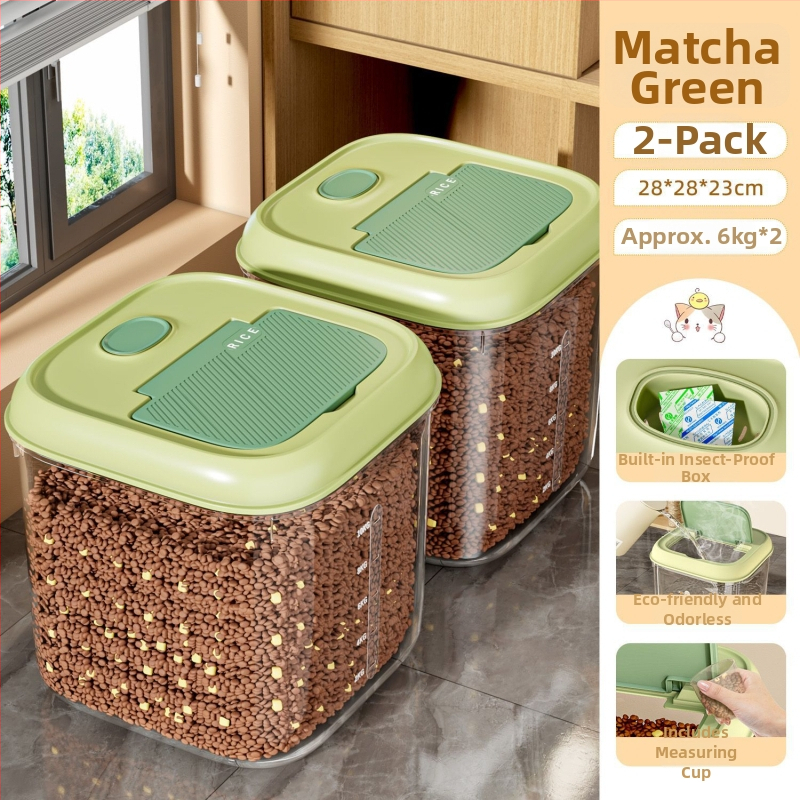 Δοχείο Αποθήκευσης Τροφής Κατοικίδιων, πλαστικό, 3–4 L χωρητικότητα, ανθεκτικό στην υγρασία, αποθήκευση Freeze-Dried σνακ