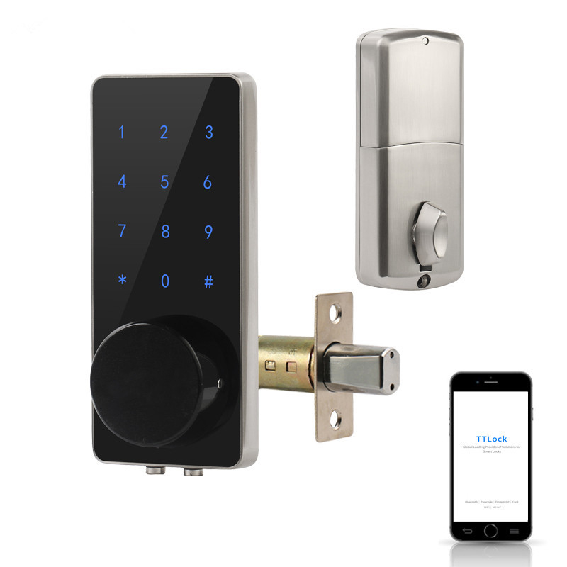 OSPIN OS815 Pametni zaključavanje s otiskom prsta za unutarnja drvena vrata — kontrola putem lozinke, kartice i Bluetootha s pametnog telefona; 120 otisaka u memoriji; >100000 otključavanja; skeniranje 0,5 s; napajanje DC