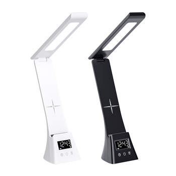 Sklopiva stolna lampa s bežičnim punjenjem, USB napajanje 5W, dodirni prekidač, lampica za učenje i čitanje s zaštitom očiju