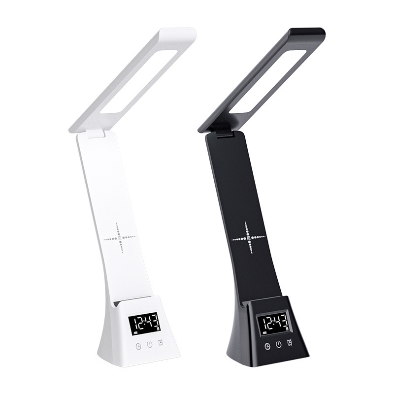 Sklopiva stolna lampa s bežičnim punjenjem, USB napajanje 5W, dodirni prekidač, lampica za učenje i čitanje s zaštitom očiju