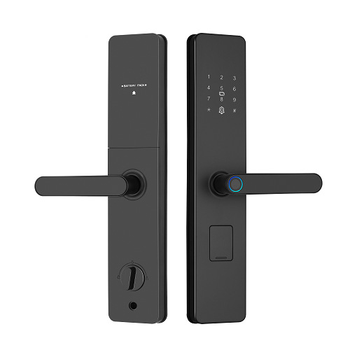 K-10 Okos biometrikus zár ujjlenyomat-olvasóval bejárati ajtókhoz — 50 ujjlenyomat tárolása; szkennelési idő <0.01 s; hamis felismerés <0.01; hamis elutasítás <0.01