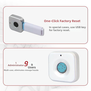 Inteligentný zámok na zásuvku s odtlačkom prsta pre domáce použitie, skriňa a kancelárske archívy; Model: 138-1a-Fu; Materiál: zliatina zinku/ABS; Značka: Little Doctor; Štýl: moderný minimalistický