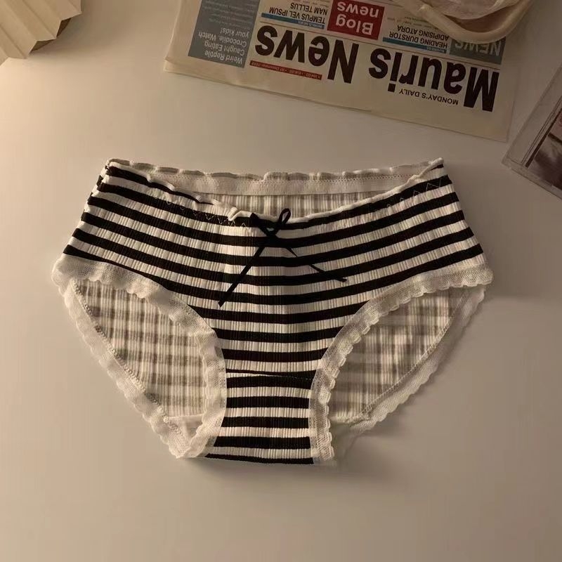 Ženske gaćice od pamuka s bezšivnim pojasom, srednji pojas, prozračne pletene, 95–100% pamuka
